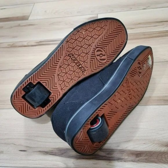 Heelys Launch Adult Black Canvas Skate Shoes With Wheels 770155 Men's Size 8 - Picture 6 of 7